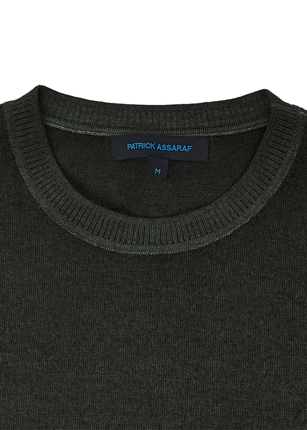 Extra Fine Merino Crewneck Sweater - Dusky Green - Patrick Assaraf Canada - Danali