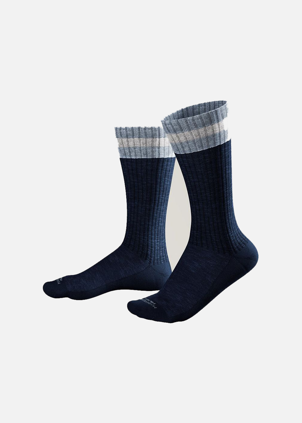 Pima Cotton Preppy Stripe Socks - Navy - Marcoliani Canada - Danali