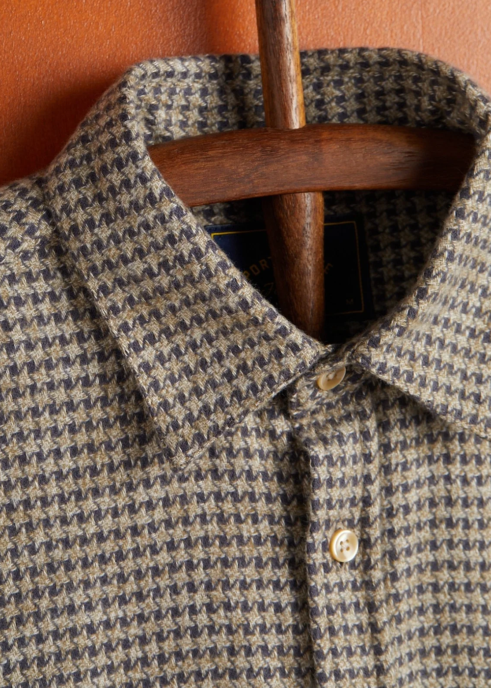 Abstract Pied Poule Shirt - Charcoal - Portuguese Flannel Canada - Danali