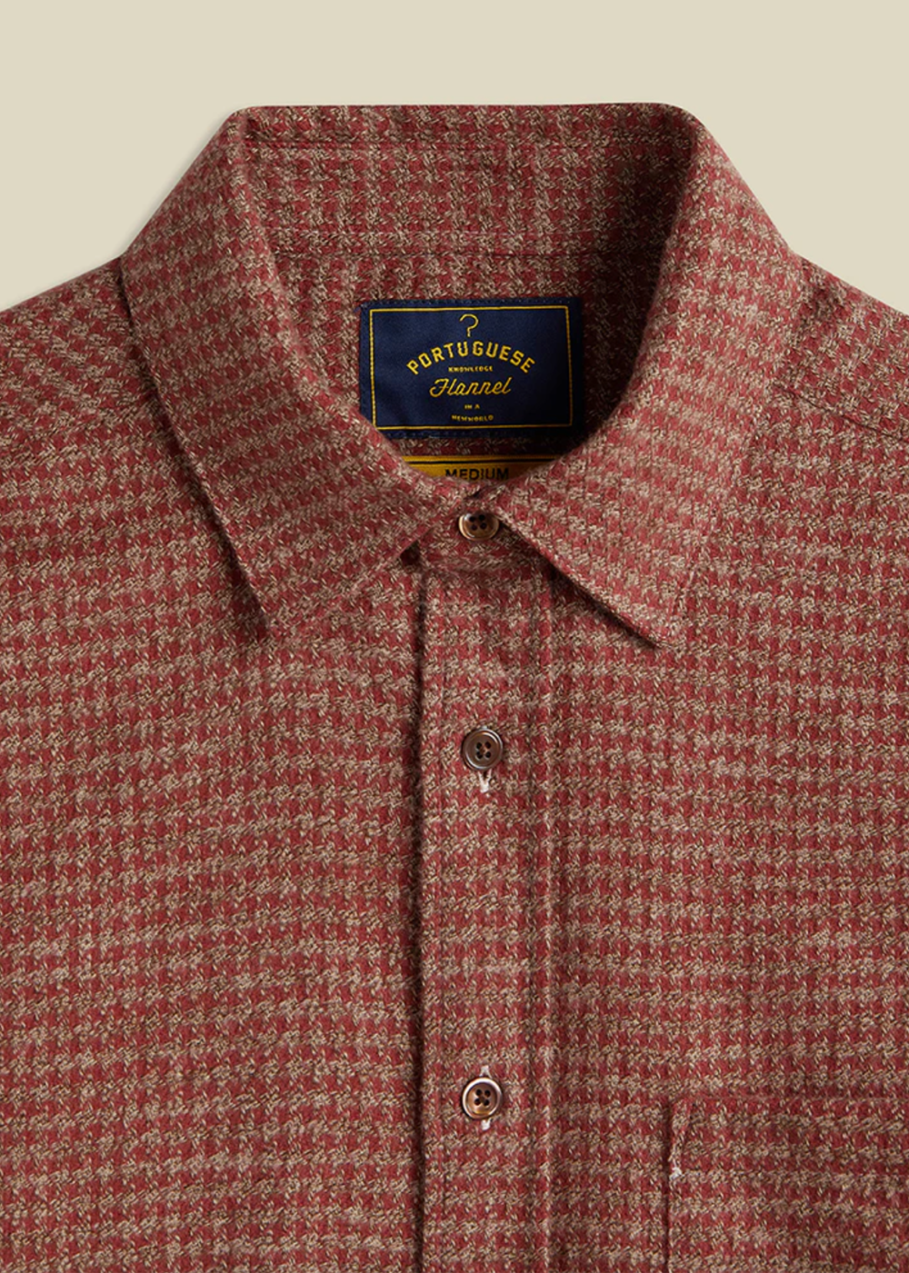 Abstract Pied Poule Shirt - Clay - Portuguese Flannel Canada - Danali