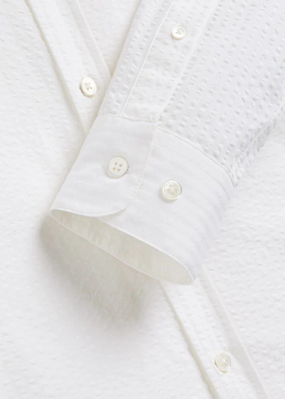 Atlantico Seersucker Shirt - White Portuguese Flannel Canada - Danali