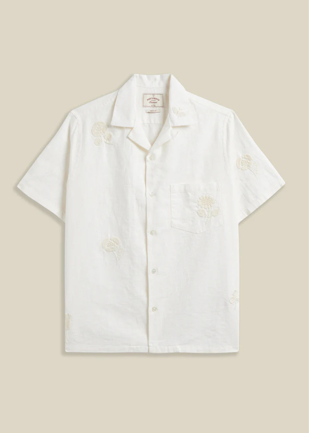 Embroidery Nature Ramie Shirt - Ecru - Portuguese Flannel Canada - Danali