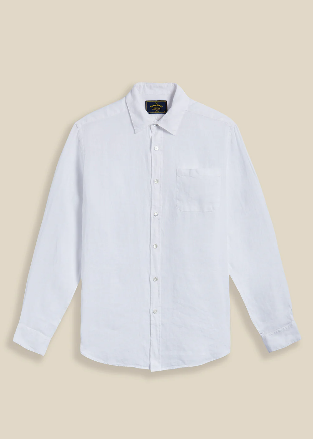 Linen Long Sleeve Shirt - White _ Portuguese Flannel Canada - Danali