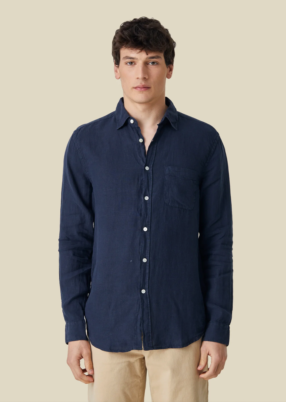 Linen Shirt - Navy - Portuguese Flannel Canada - Danali