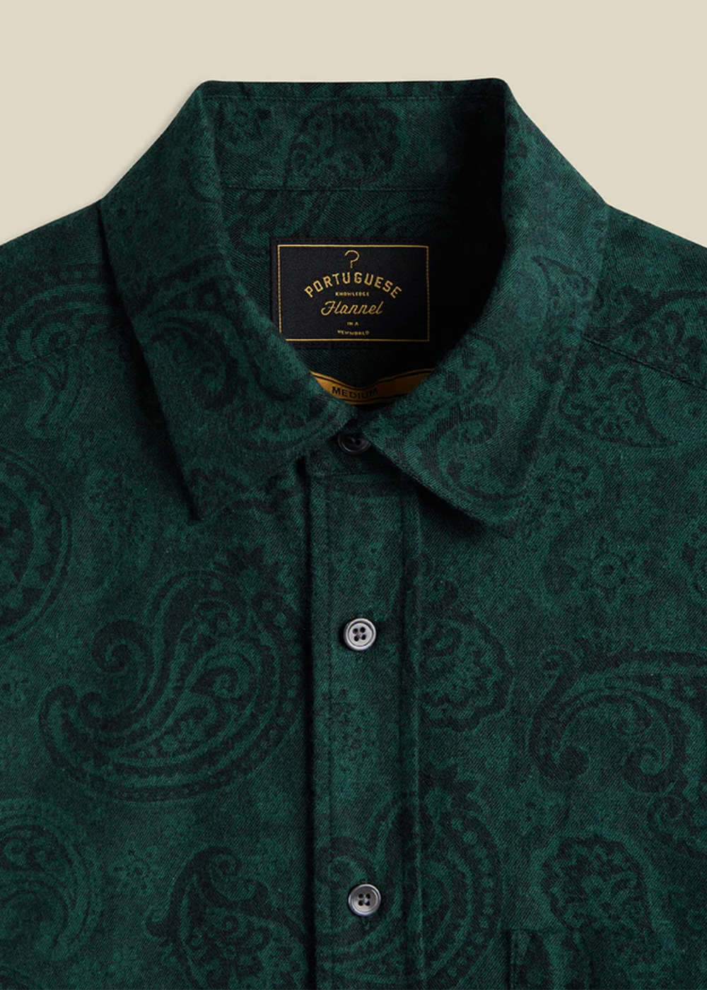 Paisley Flannel Shirt - Green - Portuguese Flannel Canada - Danali