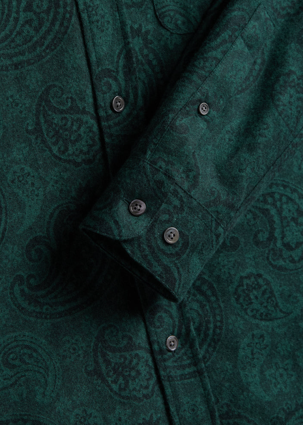 Paisley Flannel Shirt - Green - Portuguese Flannel Canada - Danali