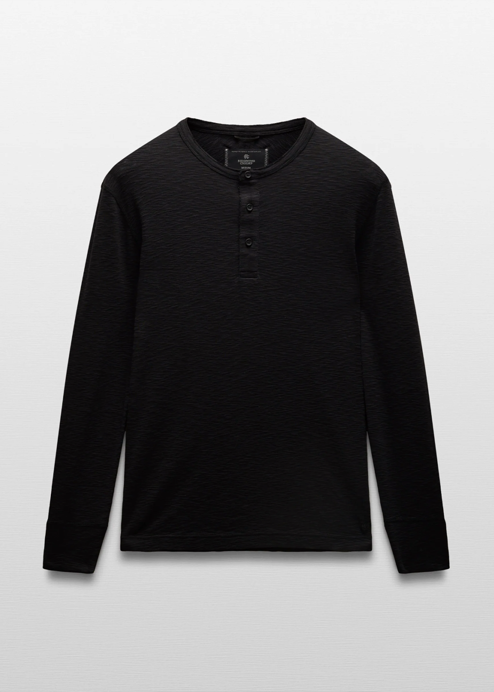 1x1 Slub Slim Henley - Black - Reigning Champ Canada - Danali