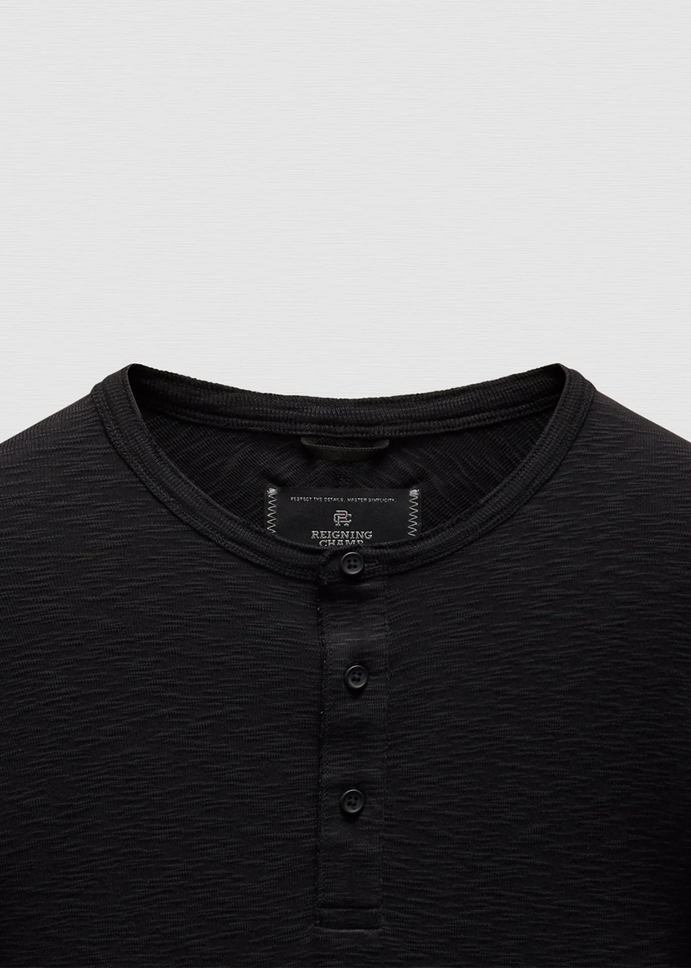 1x1 Slub Slim Henley - Black - Reigning Champ Canada - Danali