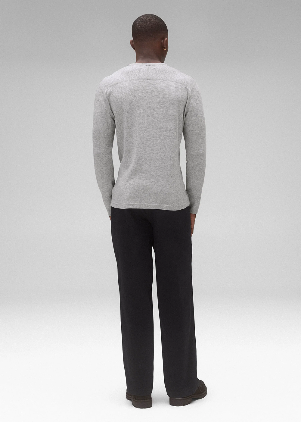 Reigning Champ 1x1 Slub Slim Henley Heather Grey - Reigning Champ Canada - Danali