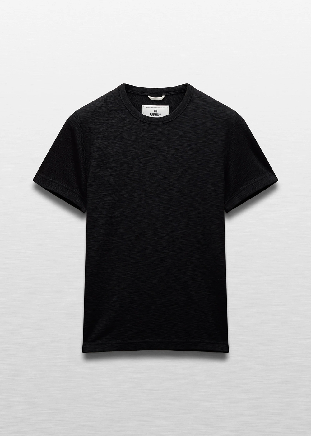 Reigning Champ 1x1 Slub Slim T-Shirt Black - Reigning Champ Canada - Danali