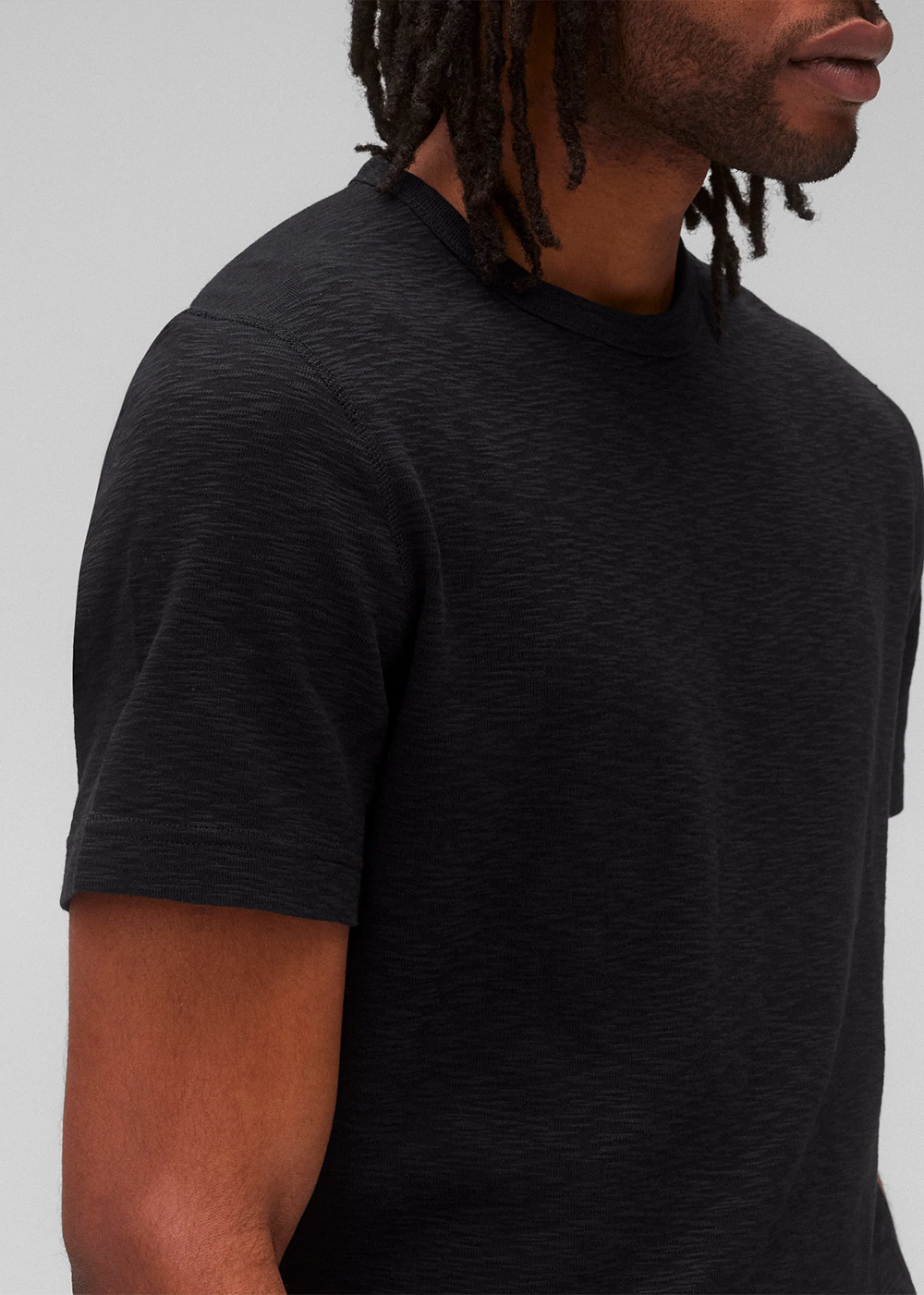 Reigning Champ 1x1 Slub Slim T-Shirt Black - Reigning Champ Canada - Danali