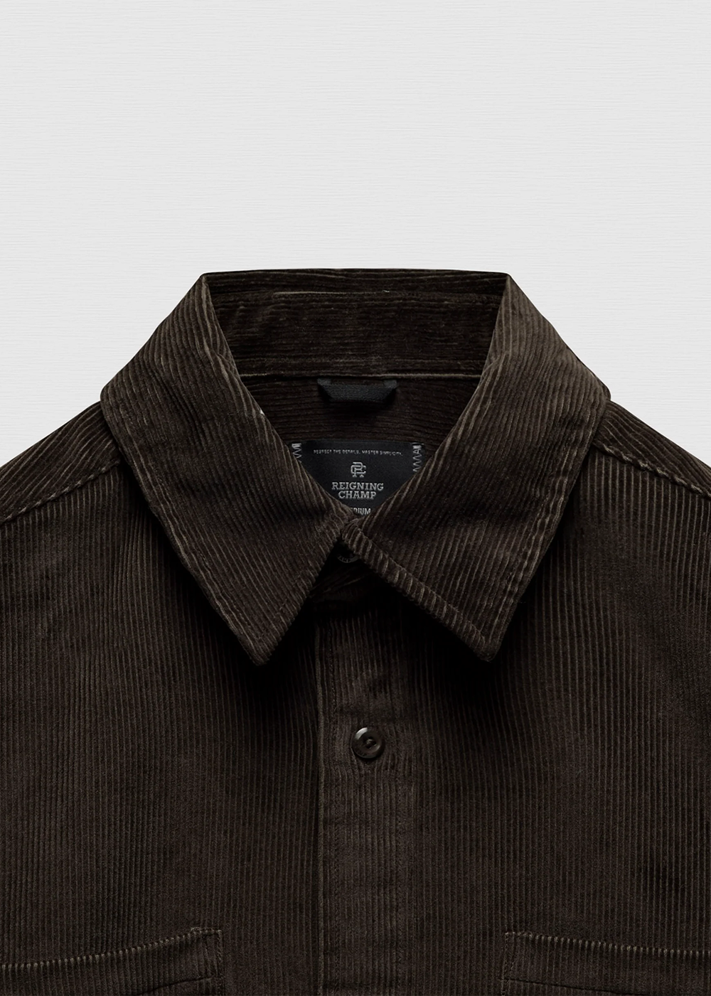 Corduroy Campus Standard Overshirt - Coffee - Reigning Champ Canada - Danali