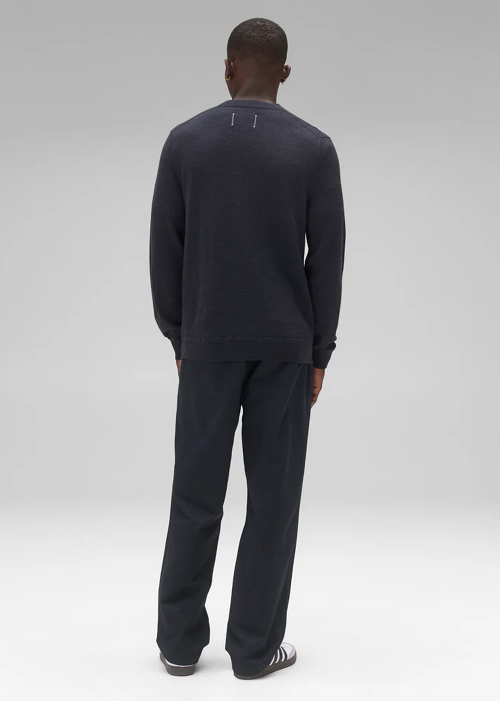 Lightweight Merino Harry Cardigan - Heather Navy - Reigning Champ Canada - Danali