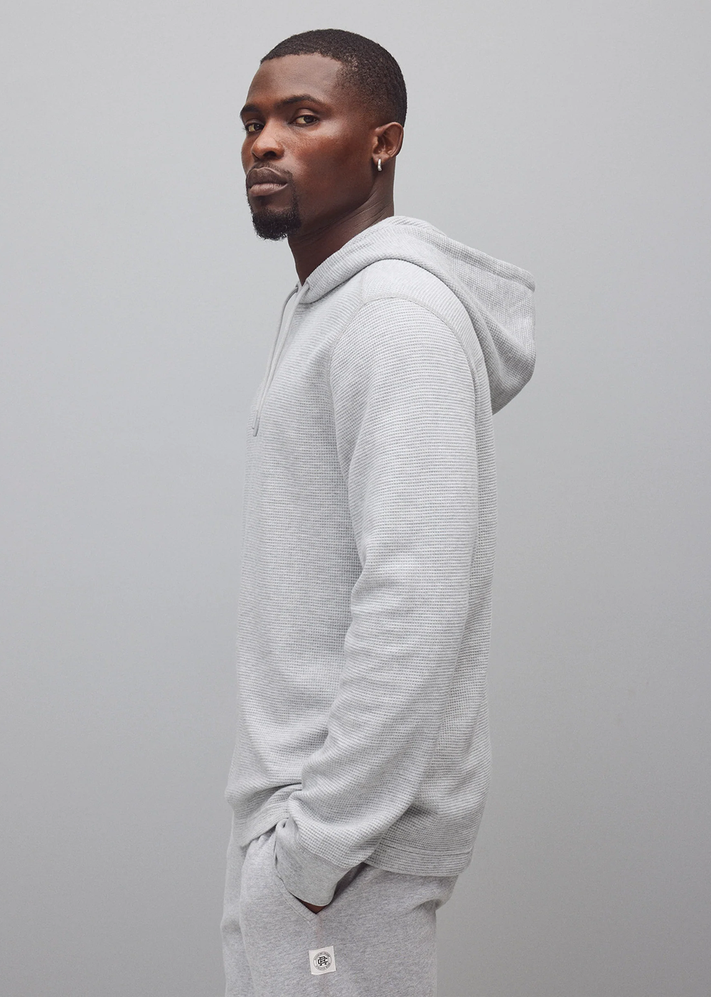 Lightweight Waffle Standard Hoodie - Heather Grey - Reigning Champ Canada - Danali