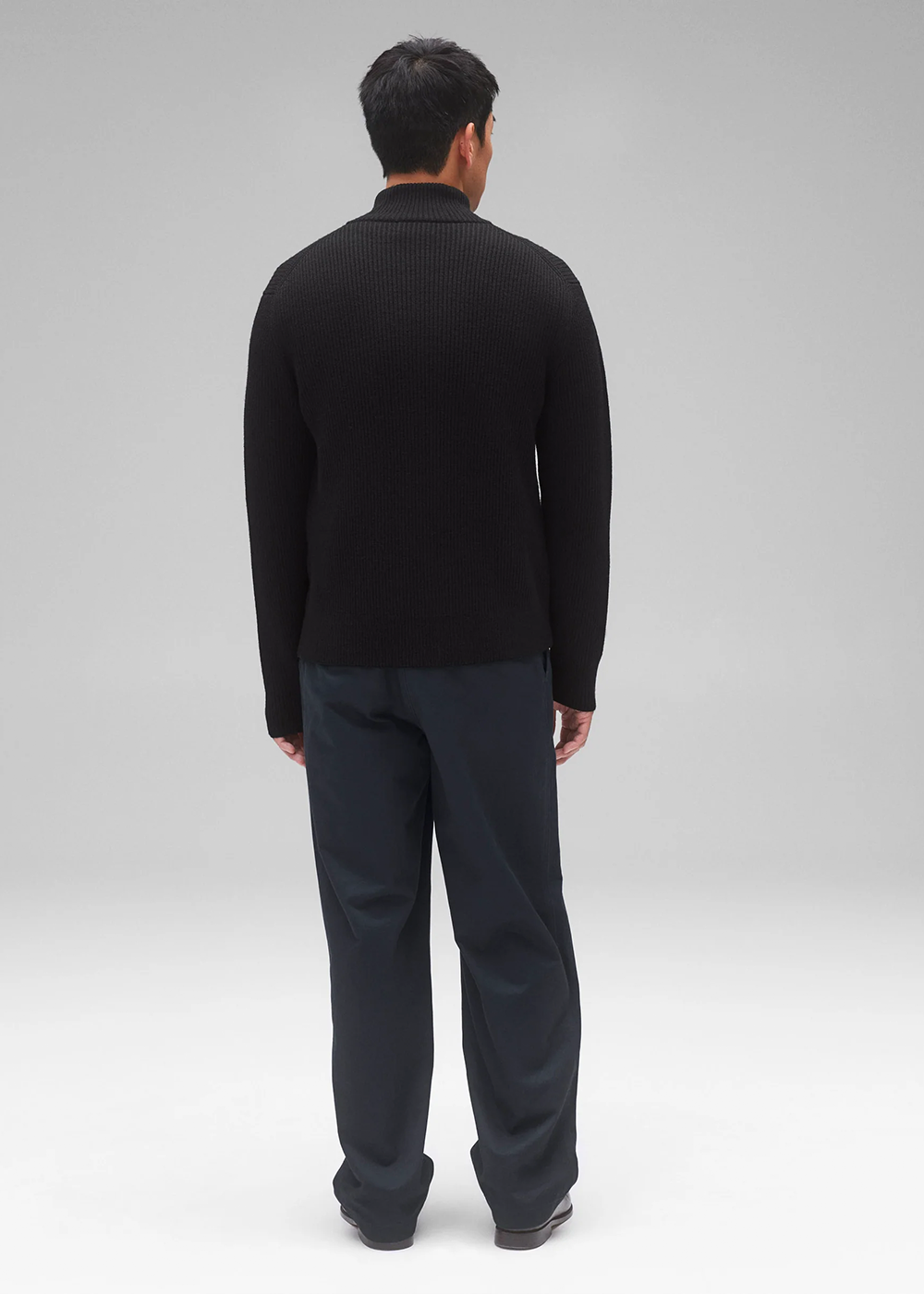 Merino Rib Vinnie Track Jacket - Black - Reigning Champ Canada - Danali