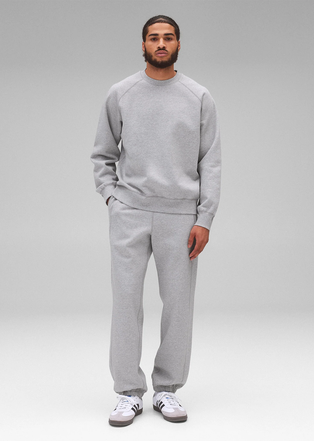 Reigning Champ Brushed Fleece 97 Relaxed Sweatpant Heather Grey L