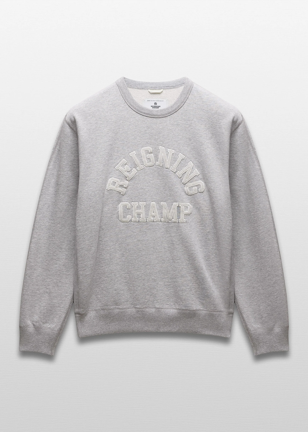 Midweight Terry Arch Logo Standard Crewneck - Heather Grey - Reigning Champ Canada - Danali