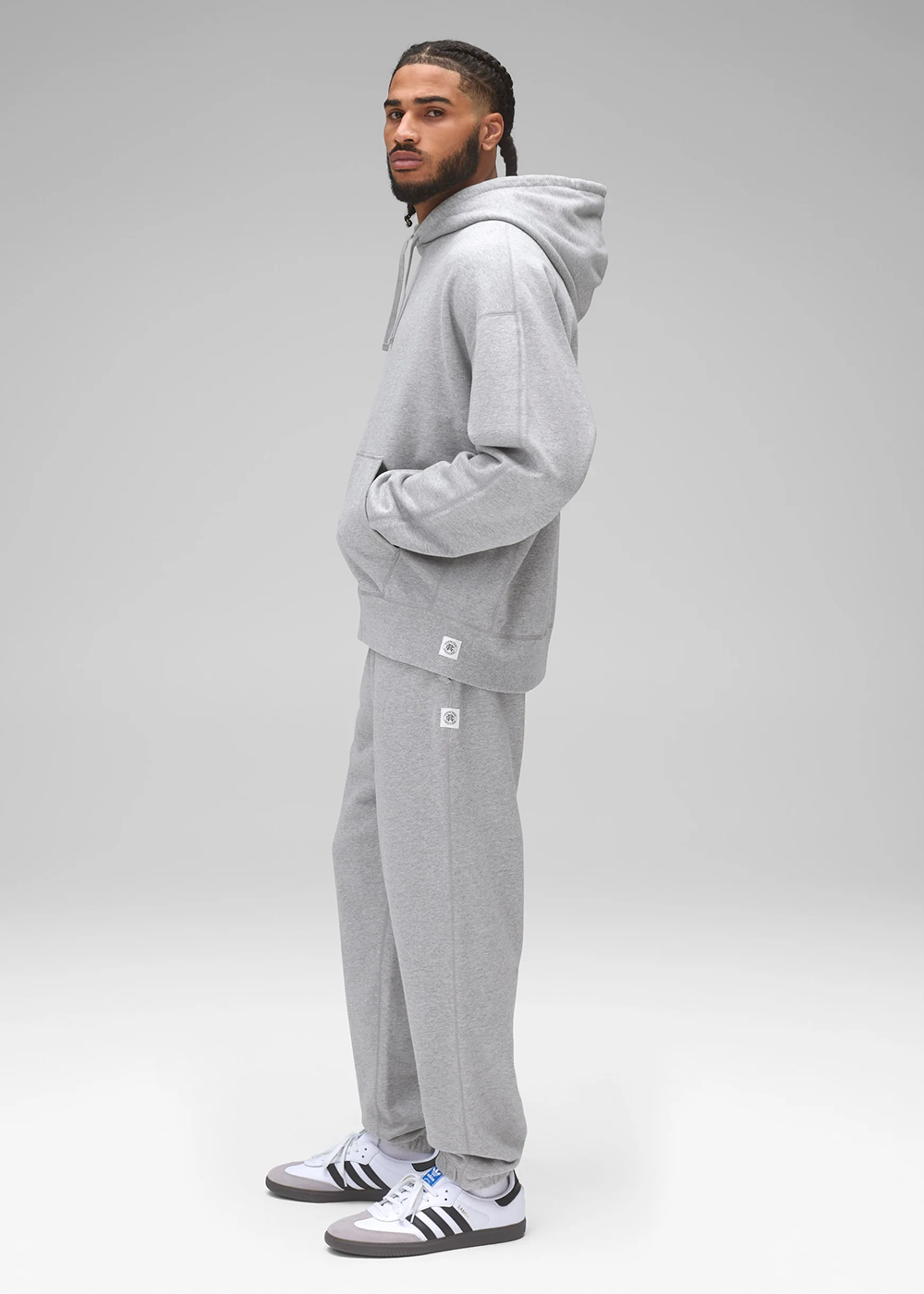 Midweight Terry Relaxed Hoodie - Heather Grey - Reigning Champ Canada - Danali