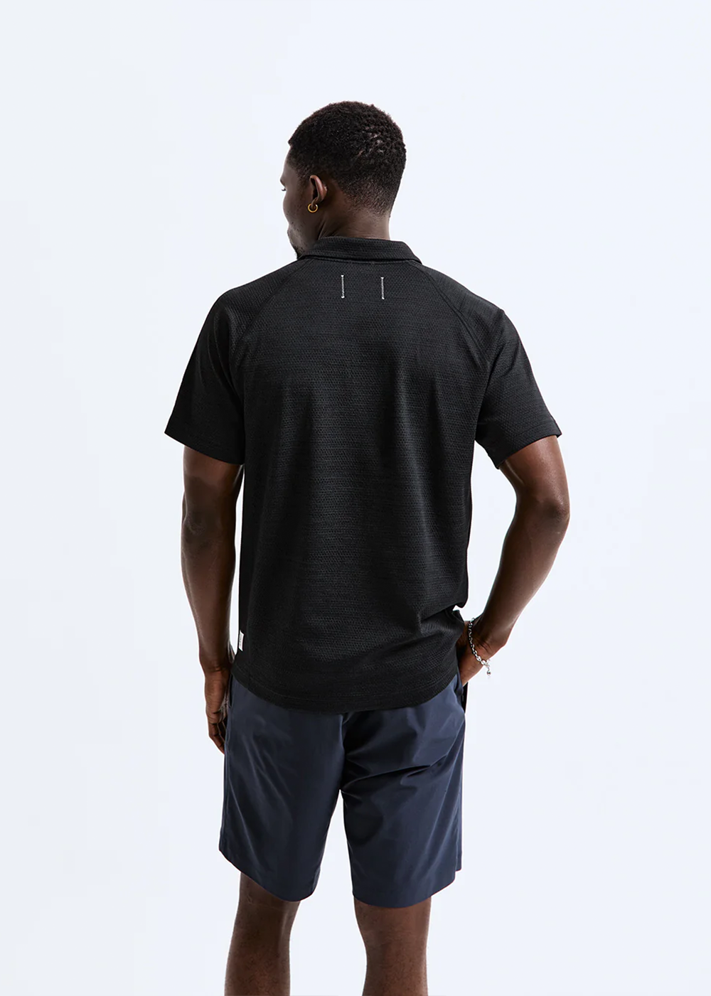 Solotex Mesh Tiebreak Polo - Black - Reigning Champ - Danali - RC-1457