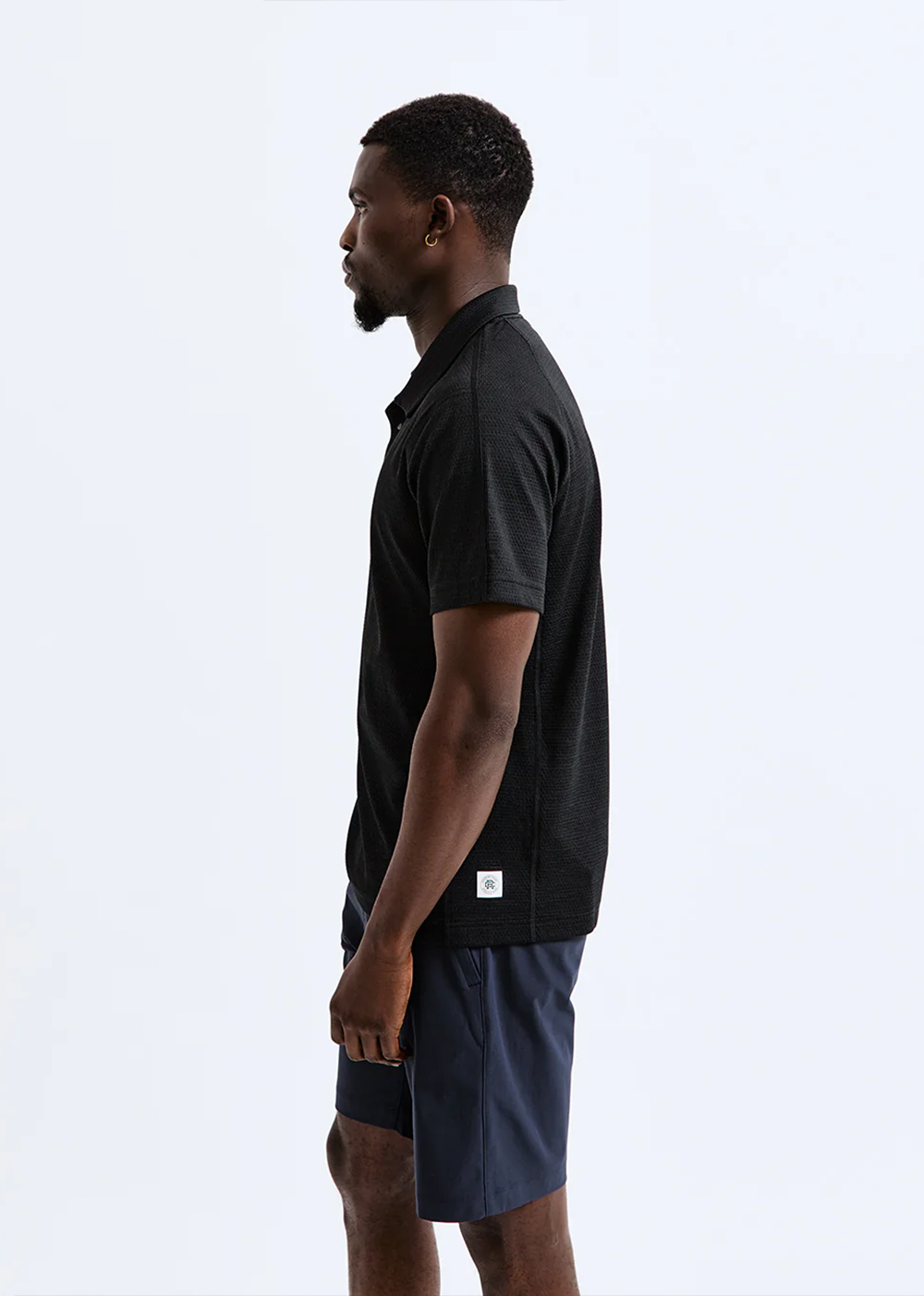 Solotex Mesh Tiebreak Polo - Black - Reigning Champ - Danali - RC-1457