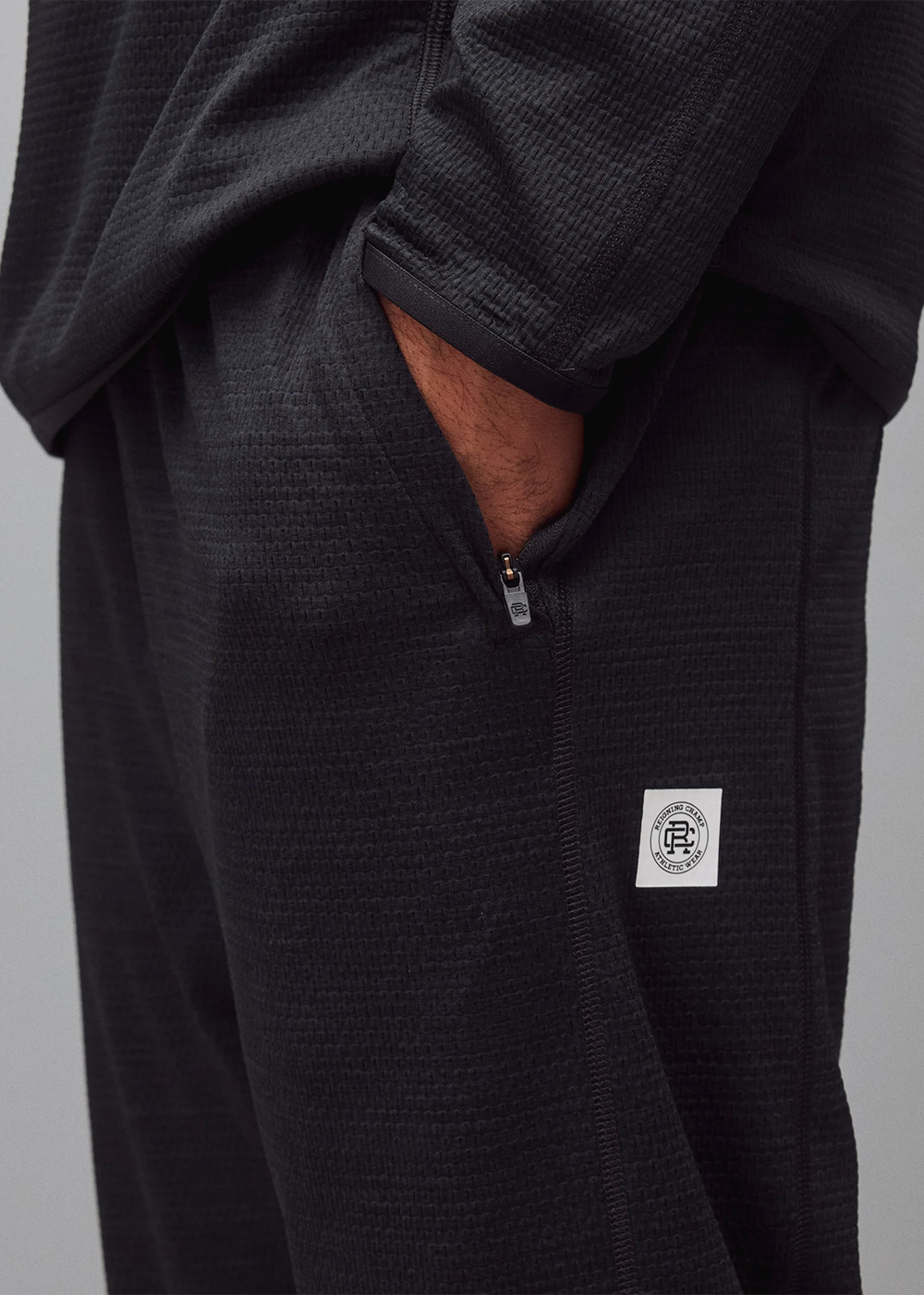 Solotex Mesh Tiebreak Slim Pant - Heather Black - Reigning Champ Canada - Danali