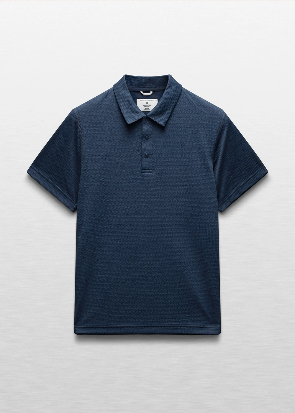 Reigning Champ Solotex Mesh Tiebreak Standard Polo Maritime - Danali