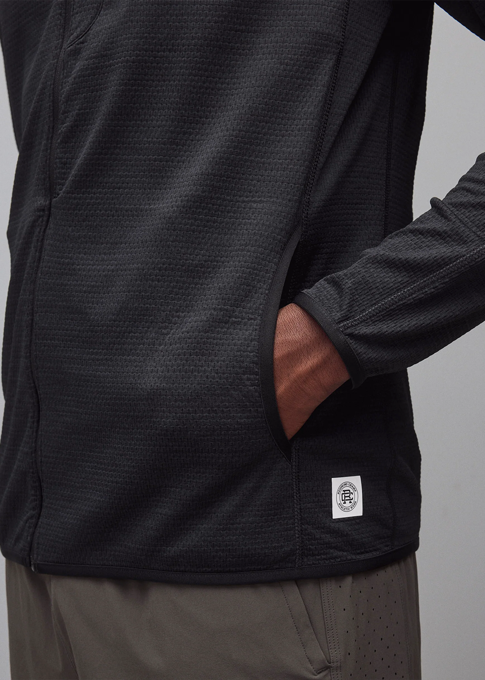 Solotex Mesh Tiebreak Standard Track Jacket - Heather Black - Reigning Champ Canada - Danali