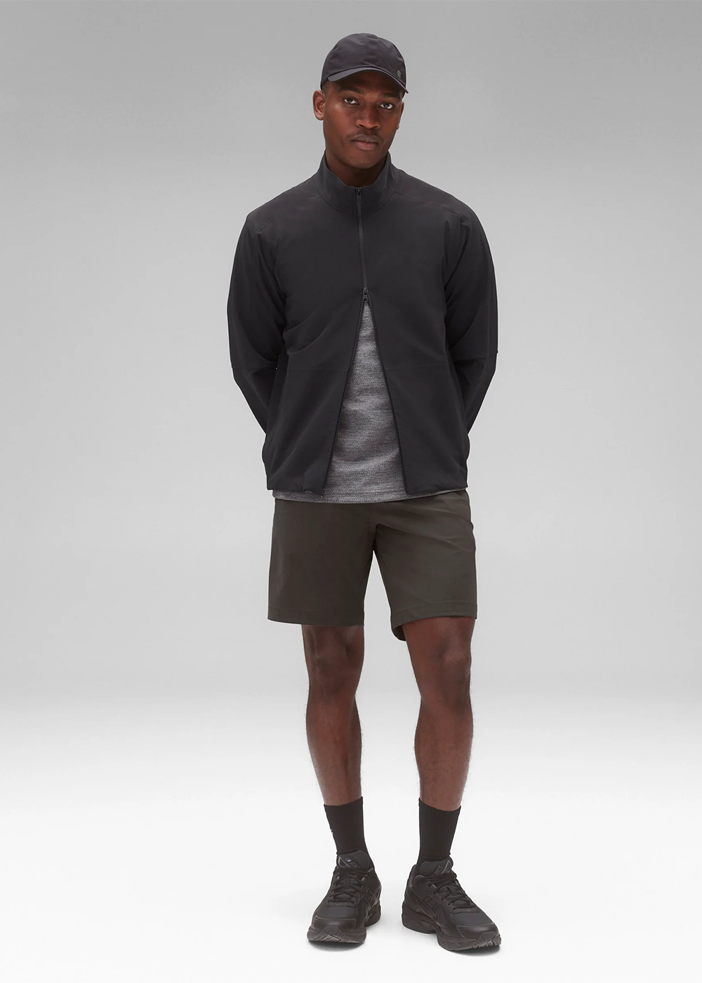 Stretch Warp Knit Coach's Short 9" - Carbon - Reigning Champ Canada - Danali