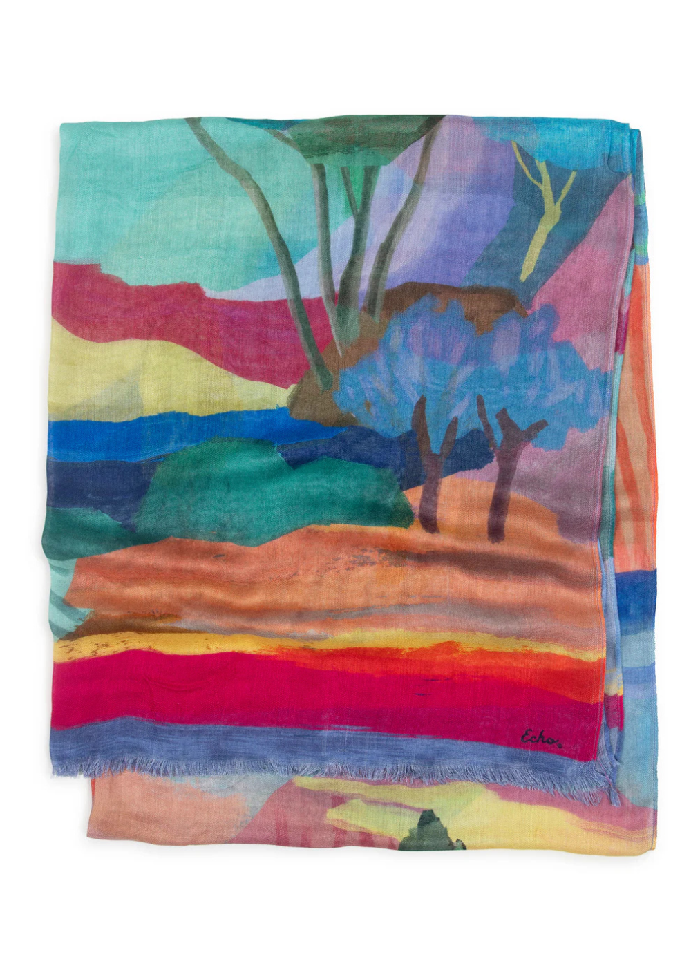 Painterly Landscape Wrap - Multi - ECHO Canada - Danali - S-EN1562-960-1