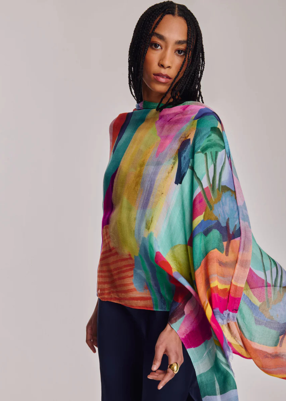 Painterly Landscape Wrap - Multi - ECHO Canada - Danali - S-EN1562-960-1