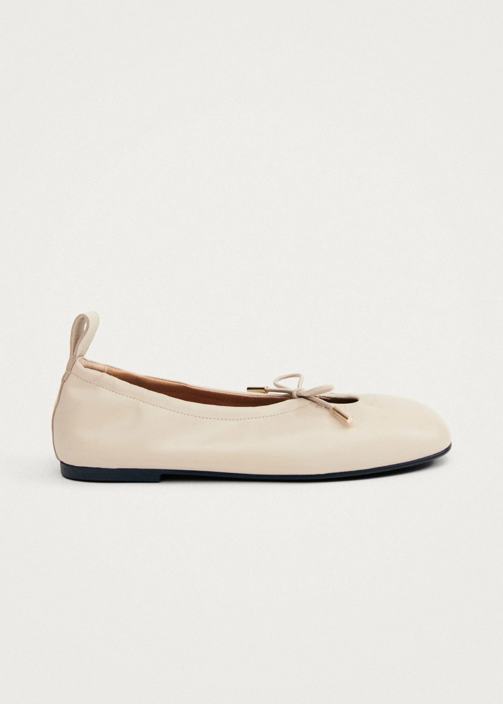 Rosalind Cream Leather Ballet Flats - Alohas Canada - Danali - S100303-01