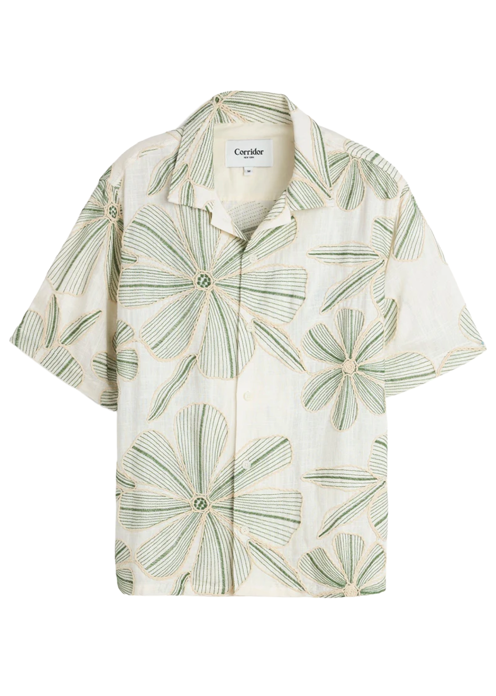 Linen Applique SS Shirt - Natural - Corridor Canada - Danali - SS0248