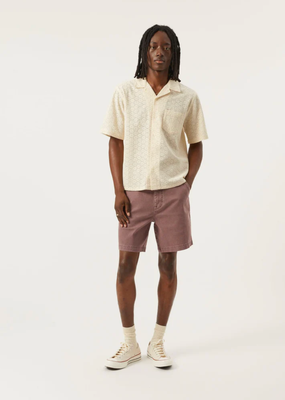 Floral Eyelet SS Shirt - Natural - Corridor Canada - Danali - SS0268