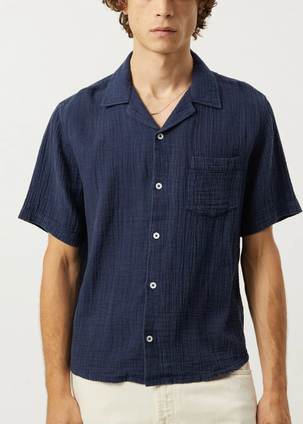 Double Cloth SS Shirt - Navy - Corridor Canada - Danali - SS0269