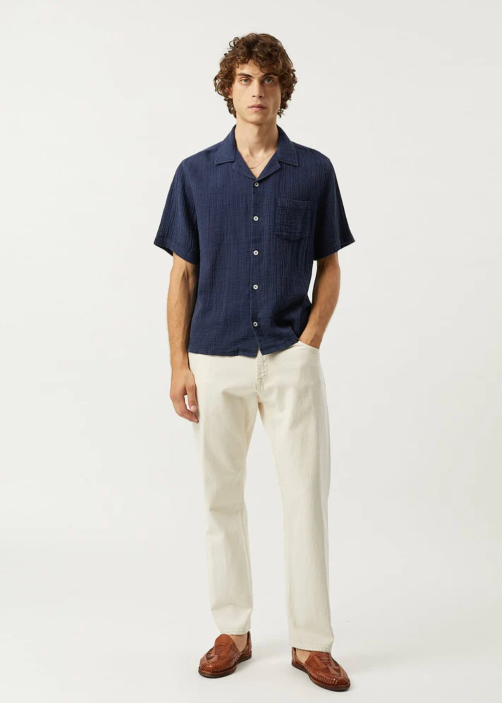 Double Cloth SS Shirt - Navy - Corridor Canada - Danali - SS0269