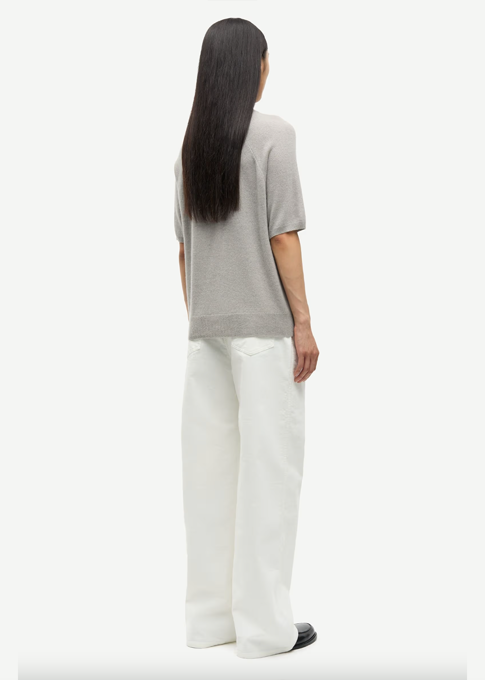 Saboston Knit T-Shirt - Elephant Skin - Samsoe Samsoe Canada - Danali