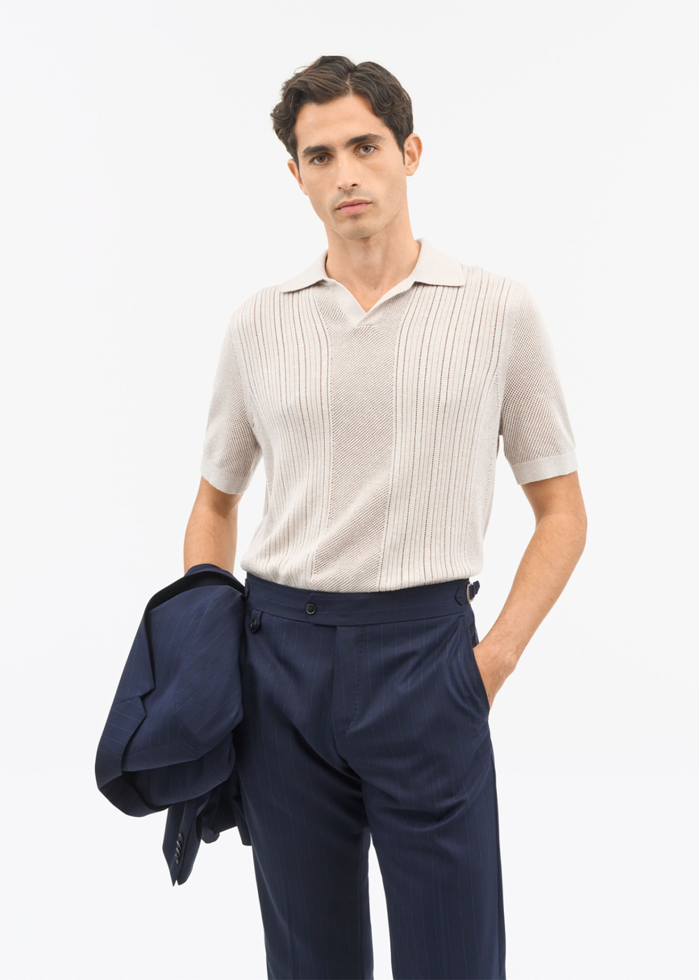 Eoin P Knit - Ivory - Tiger of Sweden Canada - Danali