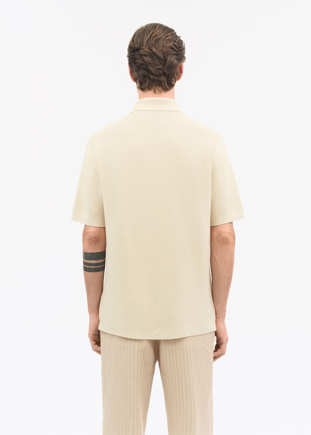 Eoin Cotton Linen Sweater - Birch Bark - Tiger of Sweden Canada - Danali