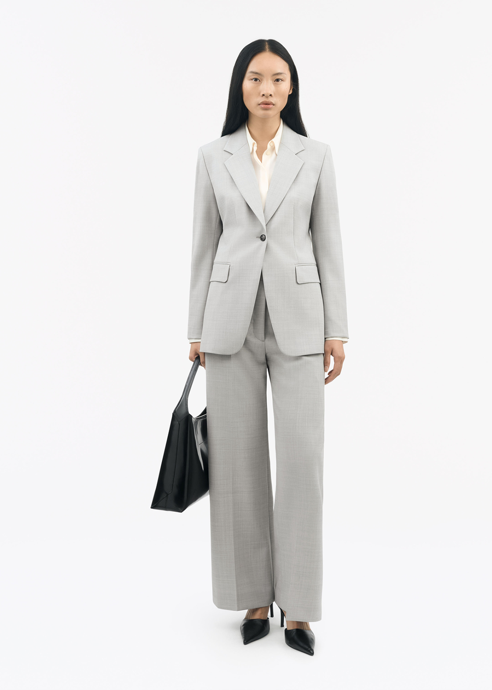 Narina Blazer - Light Grey Melange - Tiger of Sweden Canada - Danali