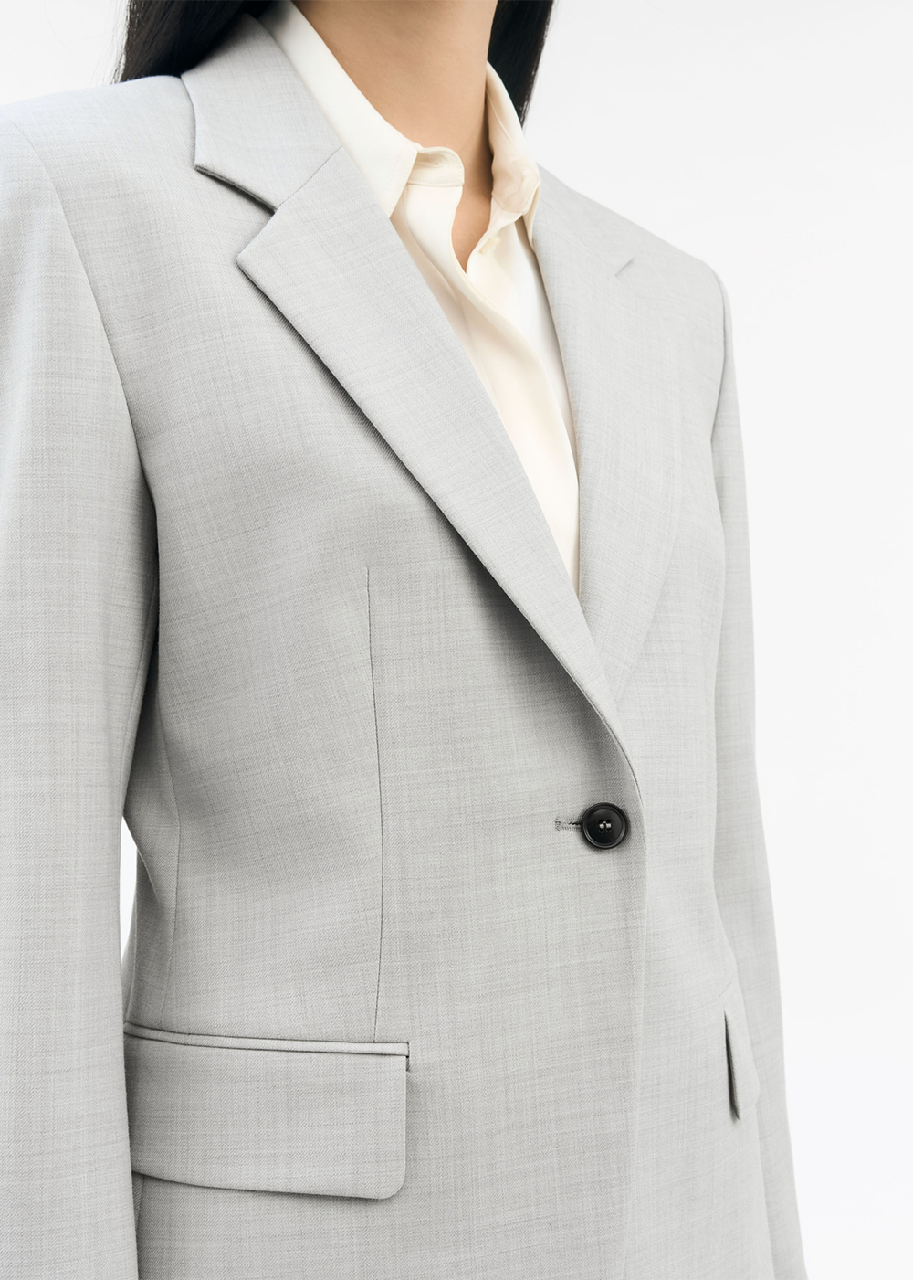 Narina Blazer - Light Grey Melange - Tiger of Sweden Canada - Danali