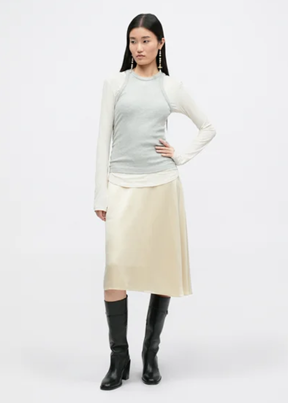 Reylynn Skirt - Oyster Gray - Tiger of Sweden Canada - Danali