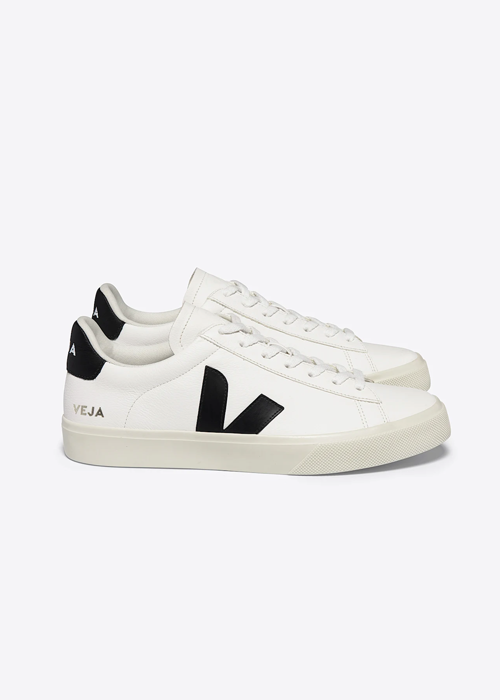 Veja Men's Campo Leather Sneakers White Black - Veja Sneakers Canada - Danali