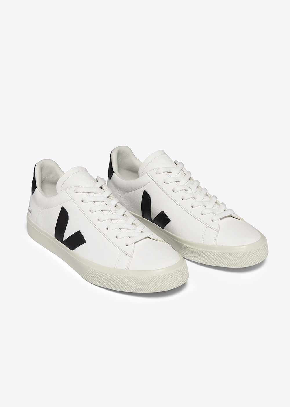 Veja Men's Campo Leather Sneakers White Black - Veja Sneakers Canada - Danali