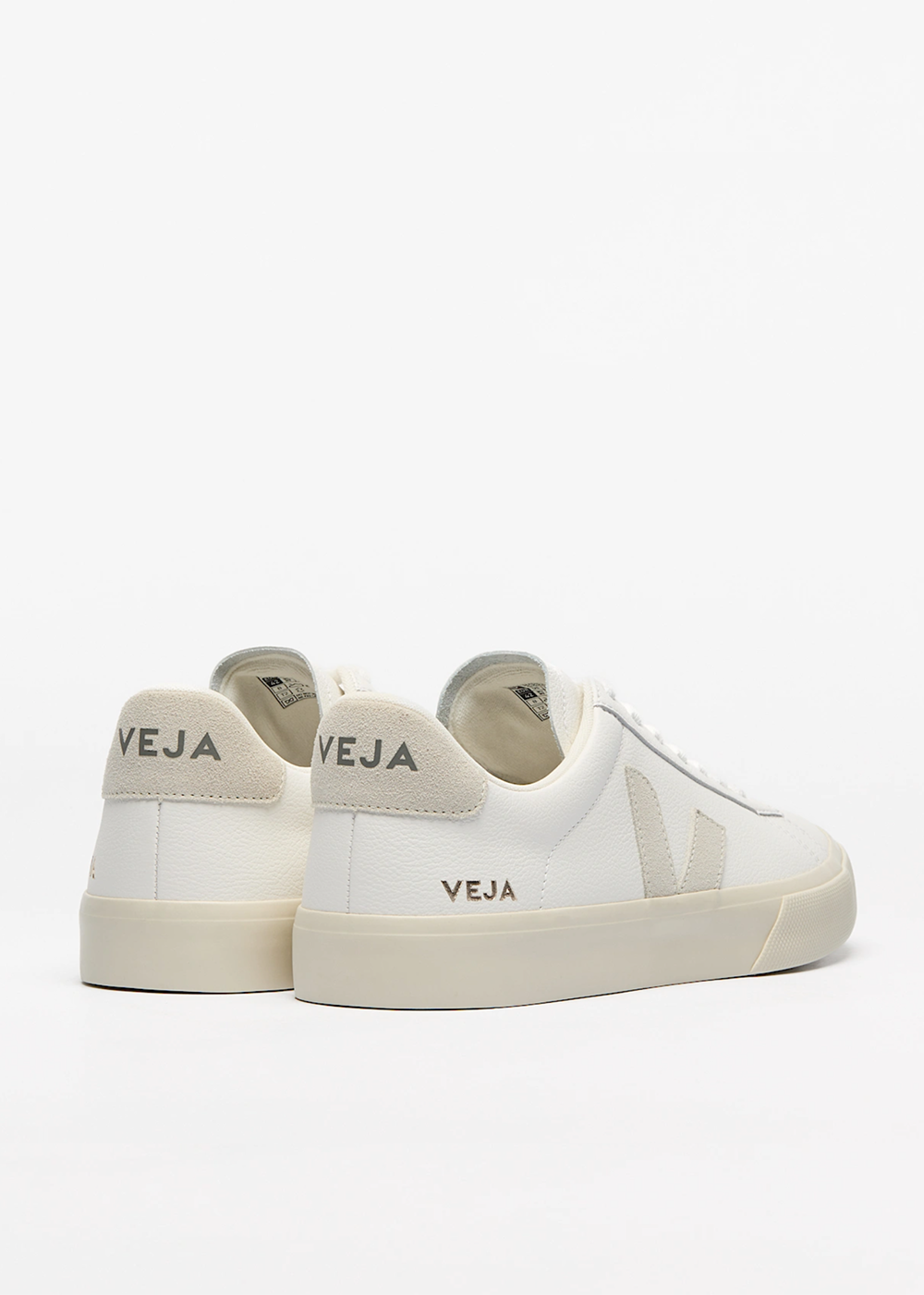 Veja Mens Campo Leather Sneakers White Natural - Veja Canada - Danali