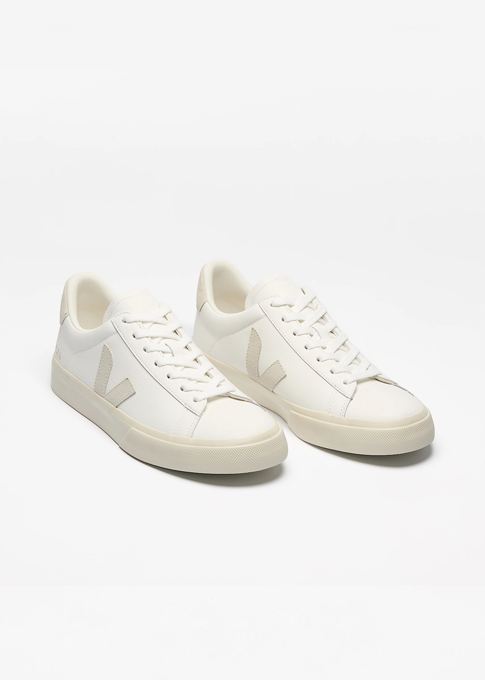 Veja Mens Campo Leather Sneakers White Natural - Veja Canada - Danali