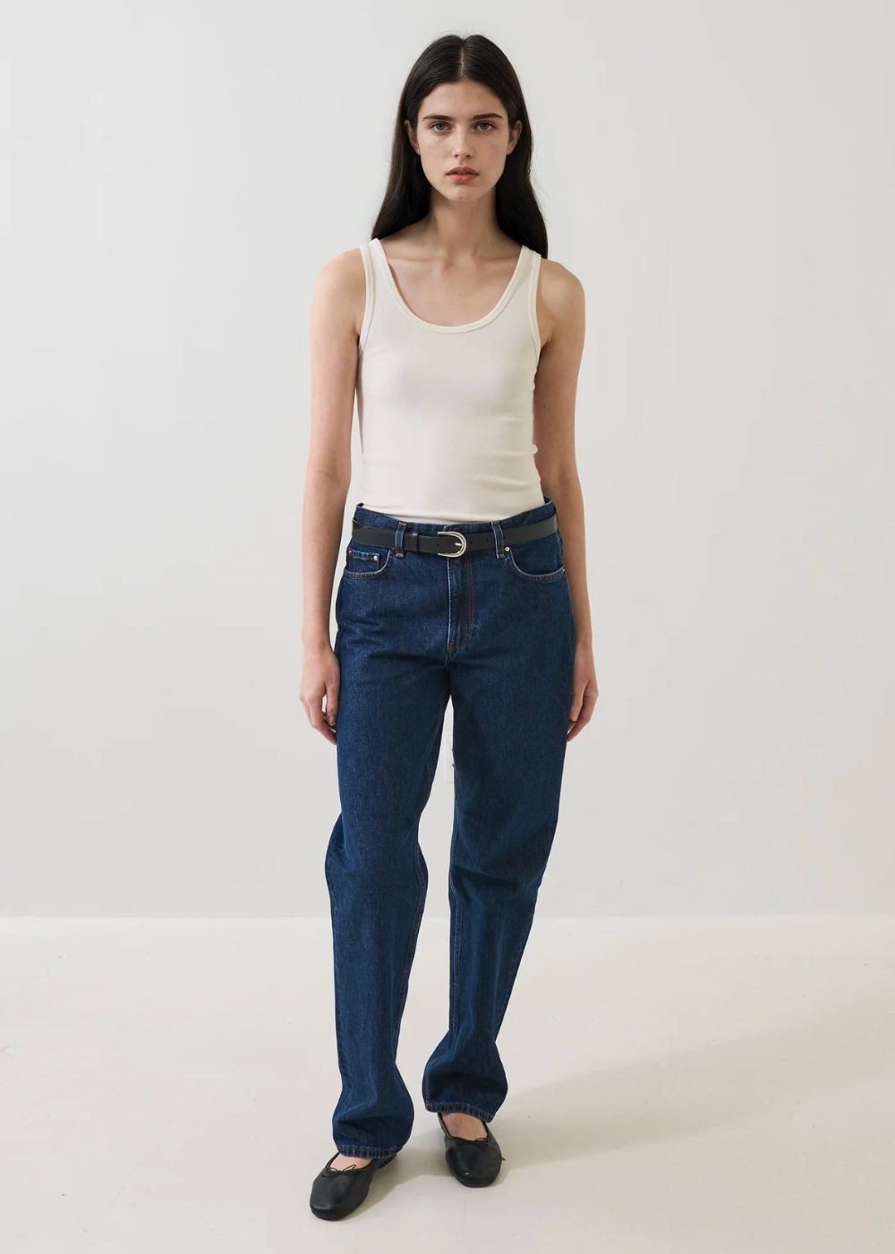 Cotton Modal Scoop Neck Rib Tank - Chalk - Patrick Assaraf Canada - Danali - W954C08