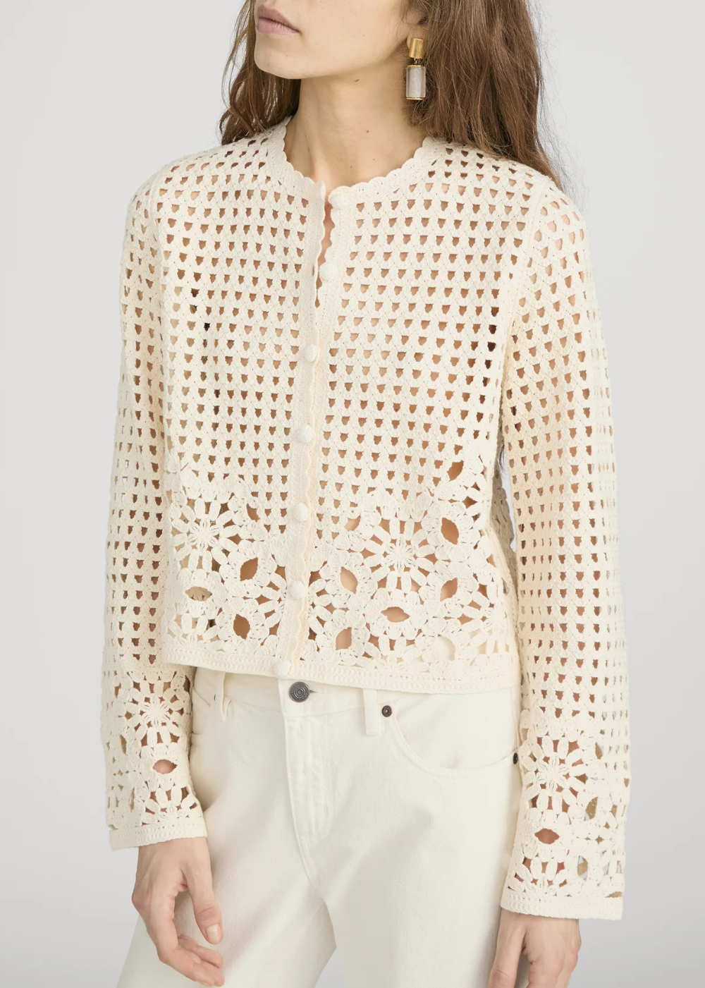 The Postcard Cardi - Cream - FRAME Canada - Danali - WE26KSW036-CREA