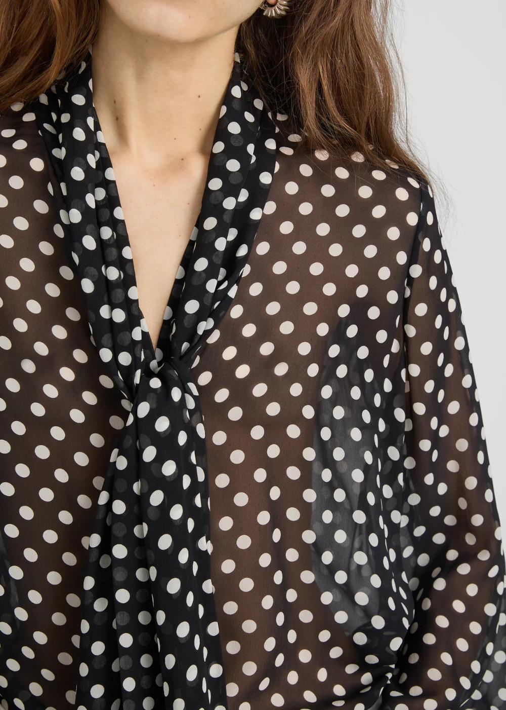 The Polka Dot Nouvelle Blouse - Black Multi - FRAME Canada - Danali - WE26WBL008-BKMU