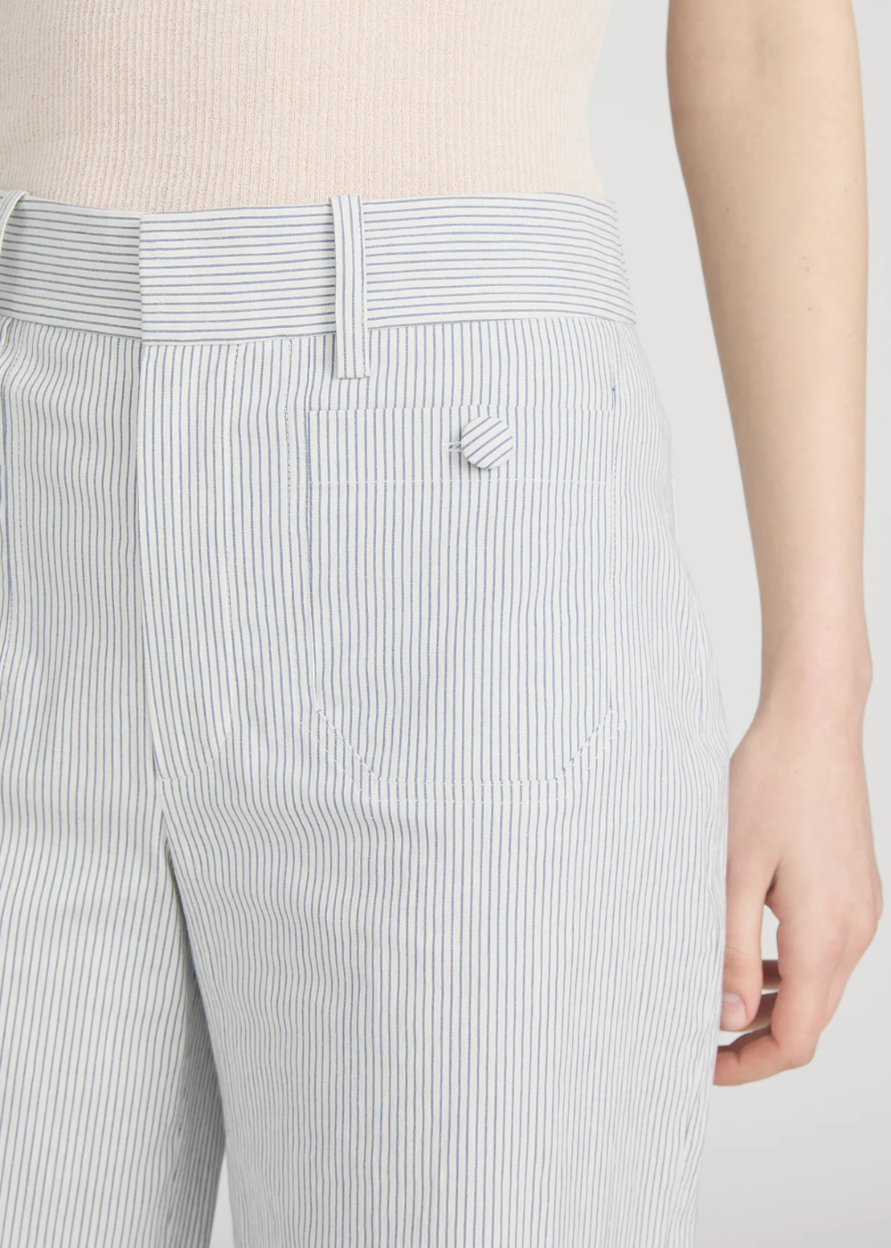 The Stripe Modernist Pocket Trouser - Navy Multi - FRAME Canada - Danali - WE26WPA021-NAMU