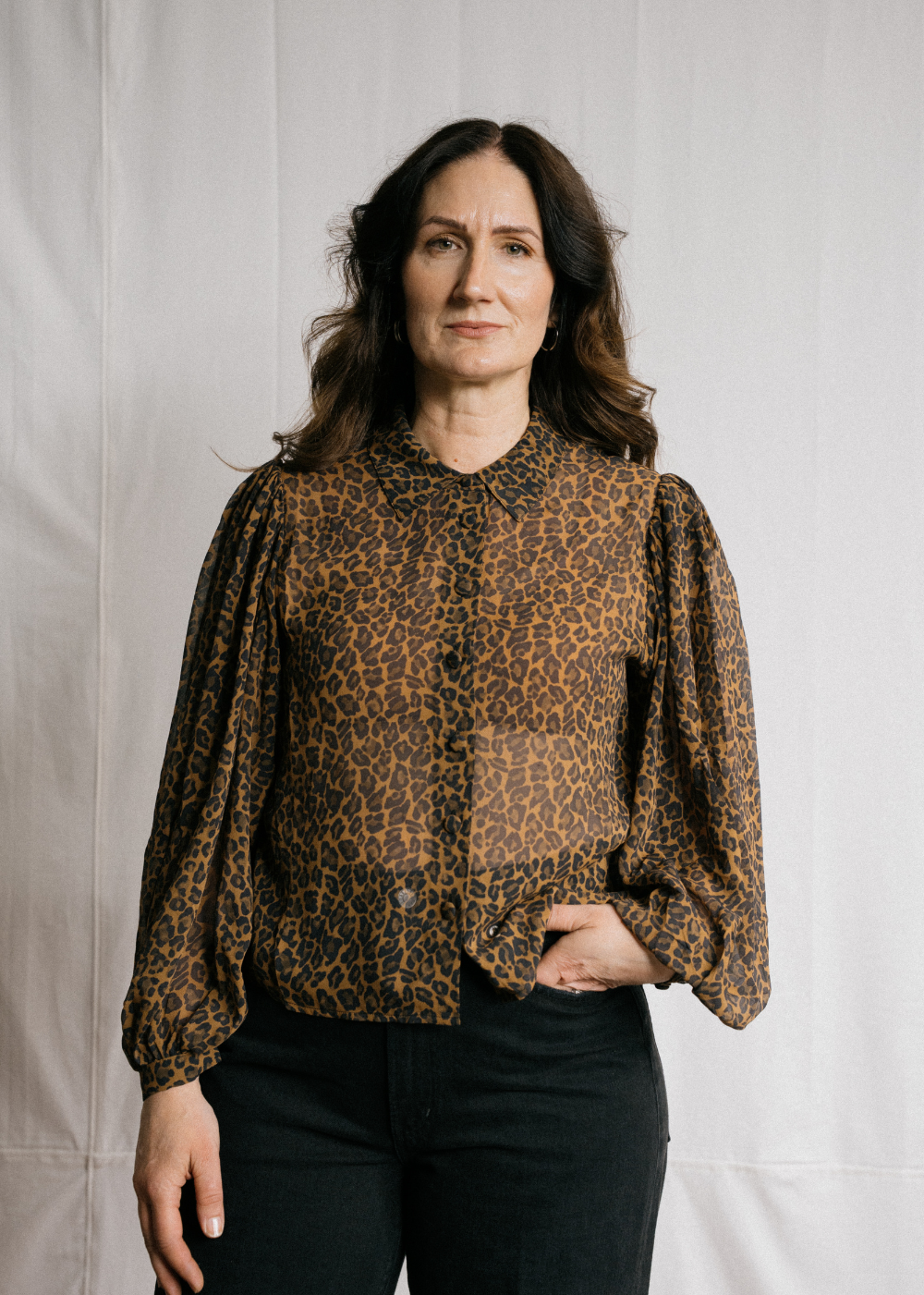 The Silk Prairie Shirt - Light Leopard Multi - FRAME Canada - Danali - WF26WSH033
